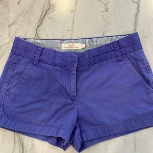 J. Crew 100% Cotton Broken-In Chino short. Size 6. Purple/blue color